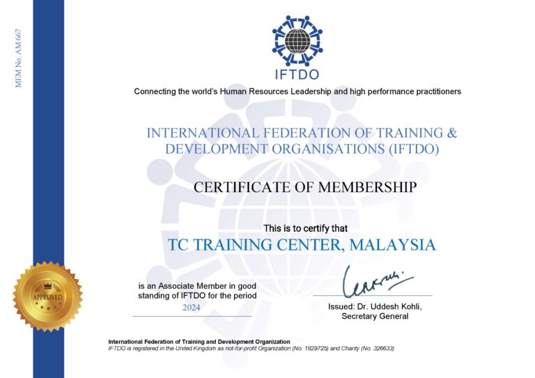 IFTDOMembership CertificateAMTCTC2024 TCTraining Center